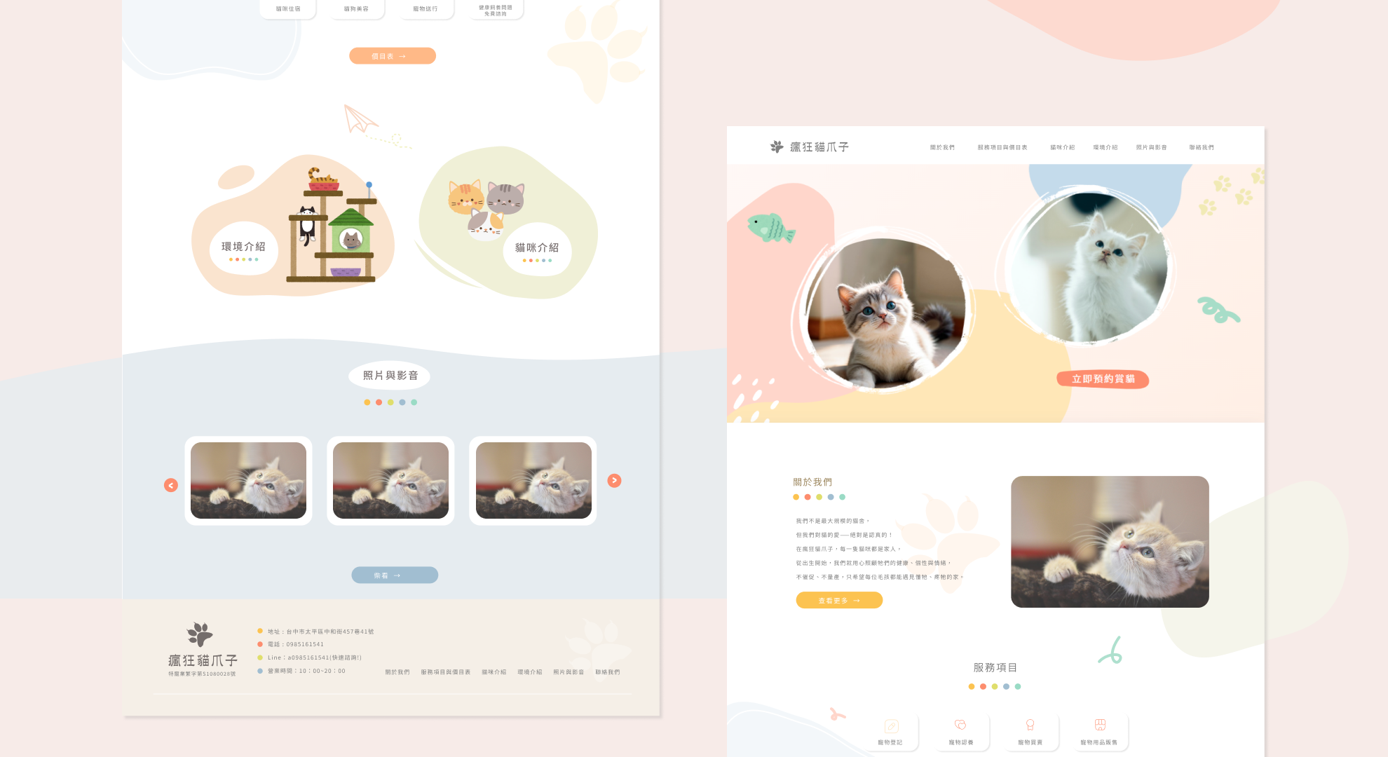 瘋狂貓抓子｜寵物用品形象網站設計作品
